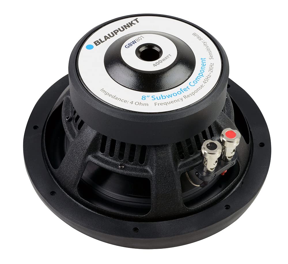 Blaupunkt Subwoofer de bobina de voz única de 20 cm com potência